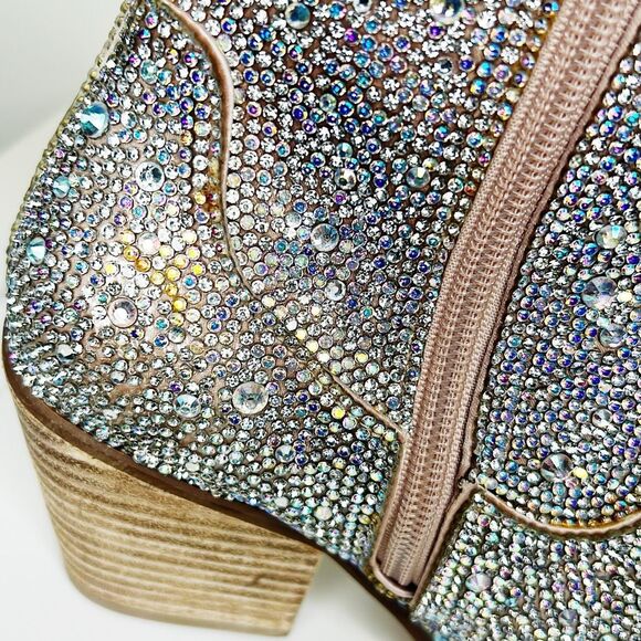 Matisse Harlow Bootie Clear Rhinestone Cowgirl Boot - size 7 - Picture 5 of 8